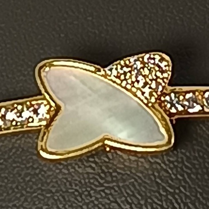 White Star Oval Gold Plated Bracelet