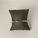 Bracelet ovale étoile blanche plaqué or – Élégance pure