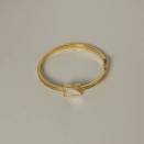 White Star Oval Gold Plated Bracelet