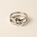 Silver-Tone Knot Bracelet, Wide Bangle