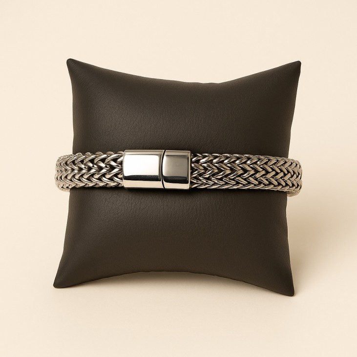 Men's Silver Stainless Steel Bracelet