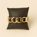 Bracelet manchette ovale plaqué or – Élégance féminine