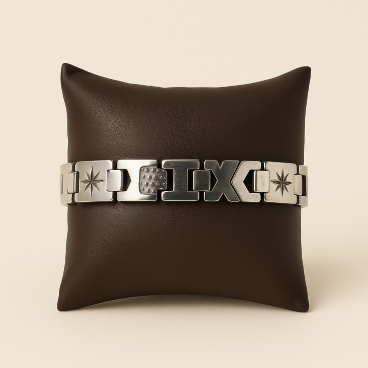 Bracelet homme argent acier