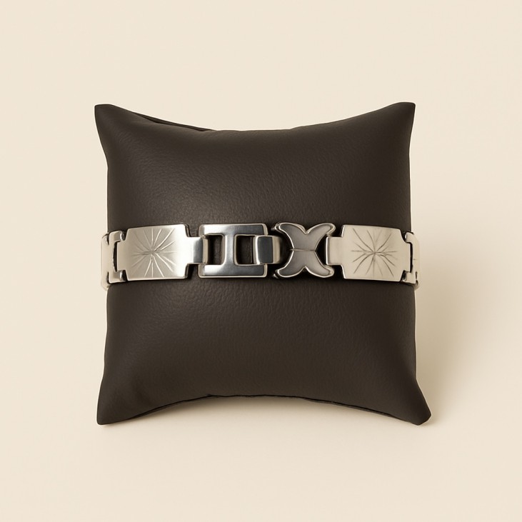 Bracelet homme argent acier