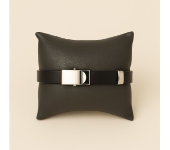 Bracelet homme silicone noir gravé JESUS acier inoxydable