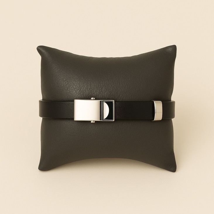 Men's Black Silicone JESUS Engraved Stainless Steel Bracelet - Stylish & Durable