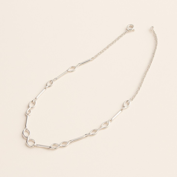 Silver Infinity Necklace - Choker - Elegant and Timeless