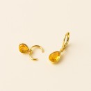 Boucles d'oreille créole cœur en plaqué or - Lupita Bijoux