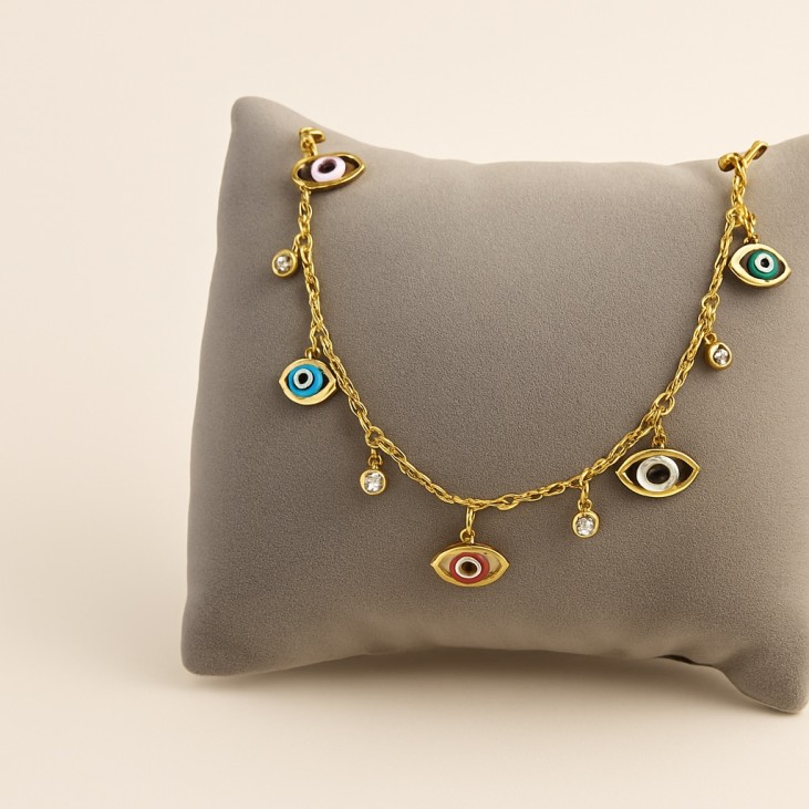 Collier Ras de Cou en Plaqué Or avec Breloque - Lupita Bijoux