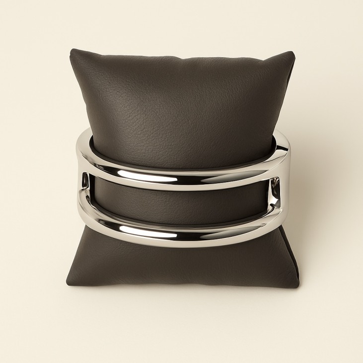 Bracelet homme en cuir noir avec plaque acier gravée d’une ligne de vie. Élégant, symbolique et ajustable à 20,5 cm.