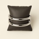 Silver-Tone Knot Bracelet, Wide Bangle