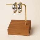 Silver Steel Hoop Earrings | Lupita Jewelry