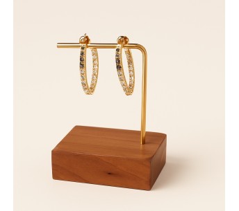 Boucles d'oreilles créoles en plaqué or | Lupita Bijoux