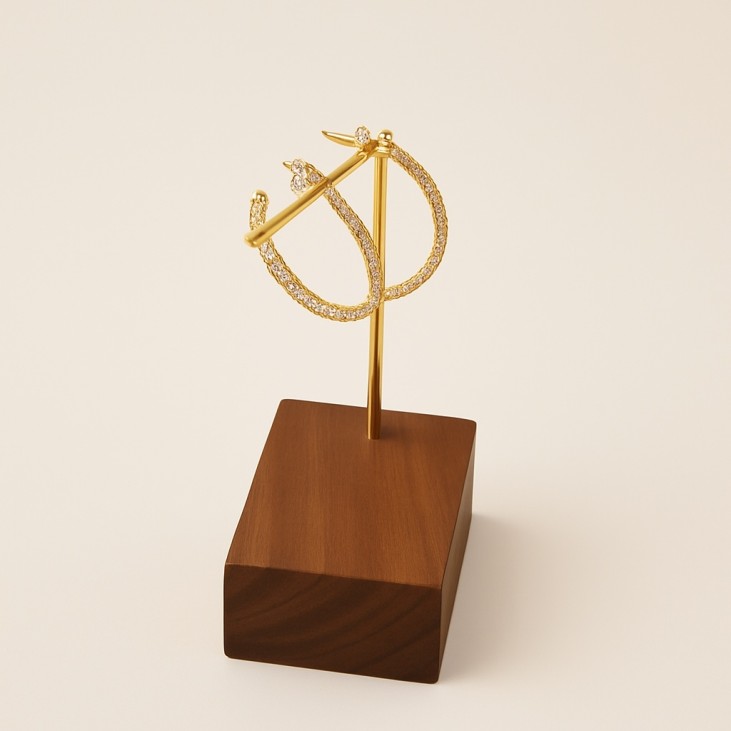 Gold Plated Hoop Earrings | Lupita Bijoux