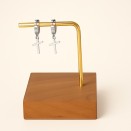 Boucles d'oreilles créoles en acier argent - Lupita Bijoux