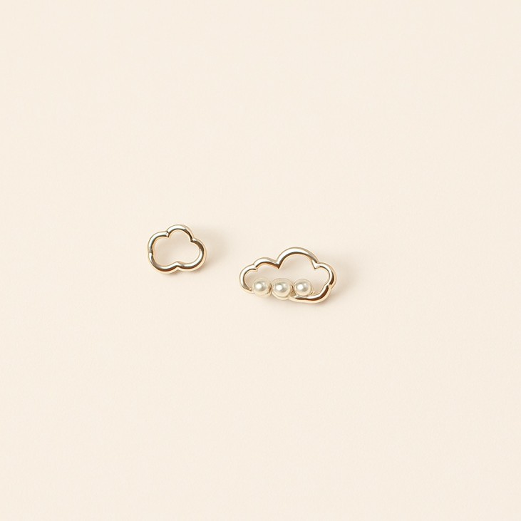 Silver Leaf Hoop Earrings - Lupita Jewelry