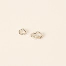 Silver Leaf Hoop Earrings - Lupita Jewelry