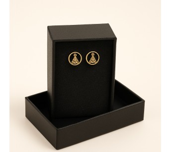 Boucles d’Oreilles Dorées Aparecida | Bijou Brésilien Élégant
