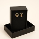 Golden Aparecida Earrings | Elegant Brazilian Jewelry