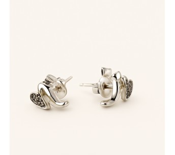 Boucles d'oreilles Argent en Coeur - Lupita Bijoux