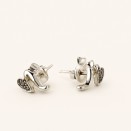 Boucles d'oreilles Argent en Coeur - Lupita Bijoux