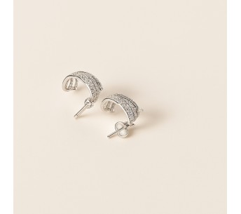 Boucles d'oreilles feuillage argent – Élégance et brillance