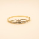 Bracelet en OR ovale doré strass glamour