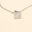 plaque en argent inoxydable du Brésil écrit Jesus