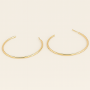 Yellow Gold Plated Hoop Earrings - Lupita Bijoux