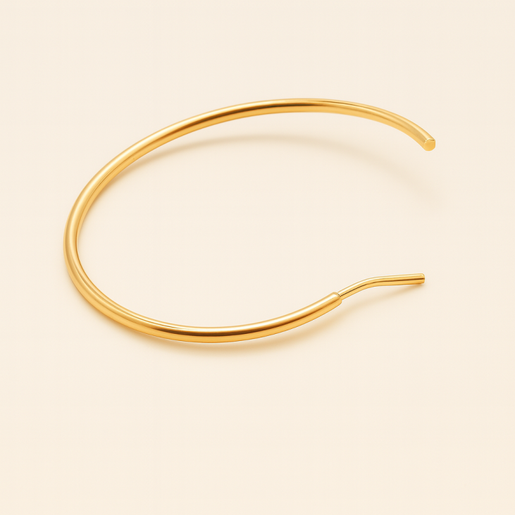 Boucles d'oreilles créoles plaqué or jaune - Lupita Bijoux