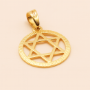 Gold Plated Star of David Pendant - Lupita Jewelry