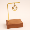 Médaillon Croix de David en Plaqué Or - Lupita Bijoux