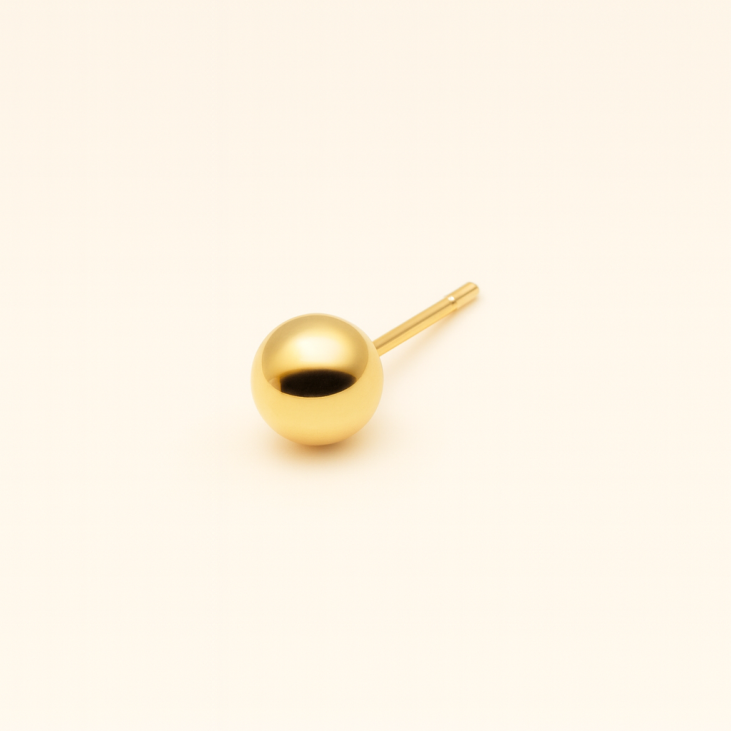 Gold Steel Earrings - Subtle Elegance