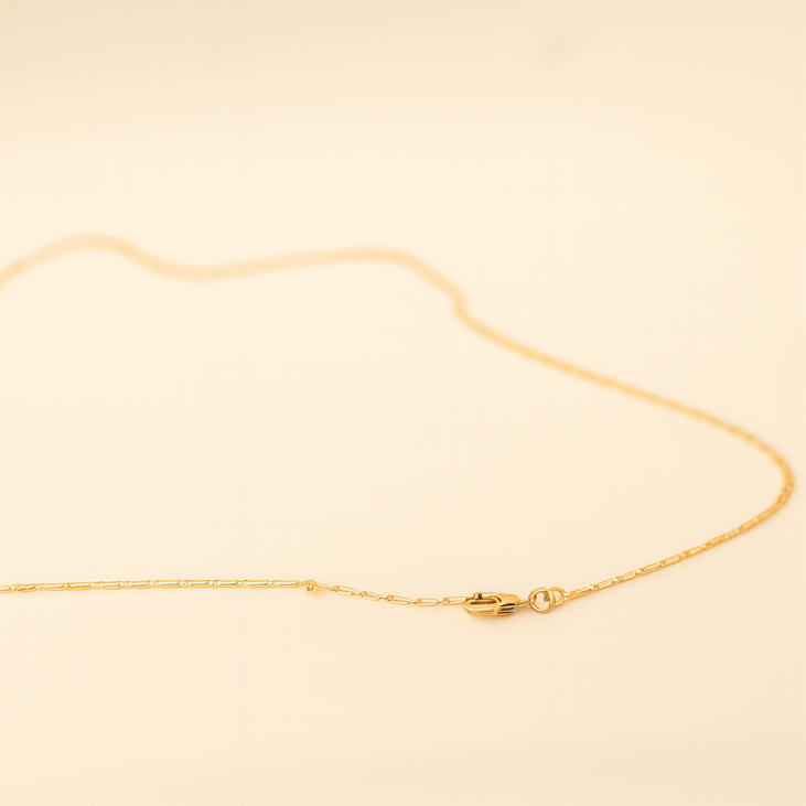 Yellow Gold Plated Necklace 60 cm - Brazilian Elegance