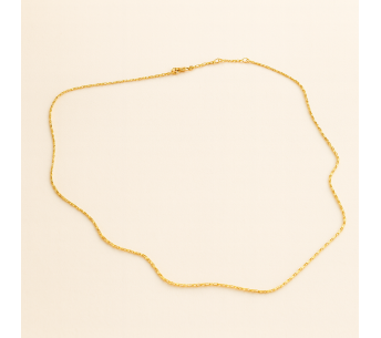 Yellow Gold Plated Necklace 60 cm - Brazilian Elegance