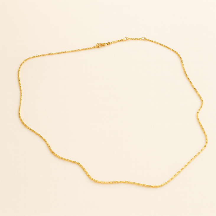 Yellow Gold Plated Necklace 60 cm - Brazilian Elegance