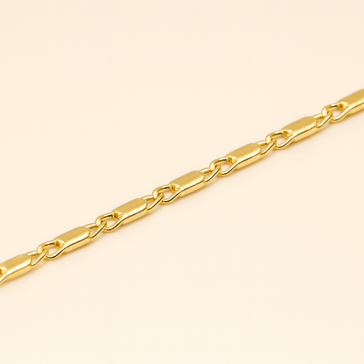 Yellow Gold Plated Necklace 60 cm - Brazilian Elegance