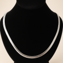 Collier maille serpentine en acier argent - Lupita Bijoux