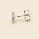 Boucles d’oreilles puce cœur en zirconium blanc – Élégantes & brillantes