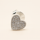 Boucles d’oreilles puce cœur en zirconium blanc – Élégantes & brillantes