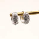 Boucles créoles argentées avec zircons – Élégance & éclat