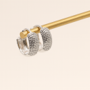 Silver Hoop Earrings with Zircons – Elegance & Sparkle