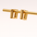 Rectangular Gold Layered Hoop Earrings – Elegant & Modern