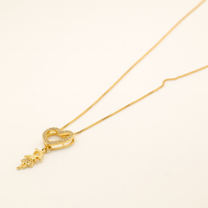 Collier Coeur d'Enfant en Plaqué Or | Lupita Bijoux
