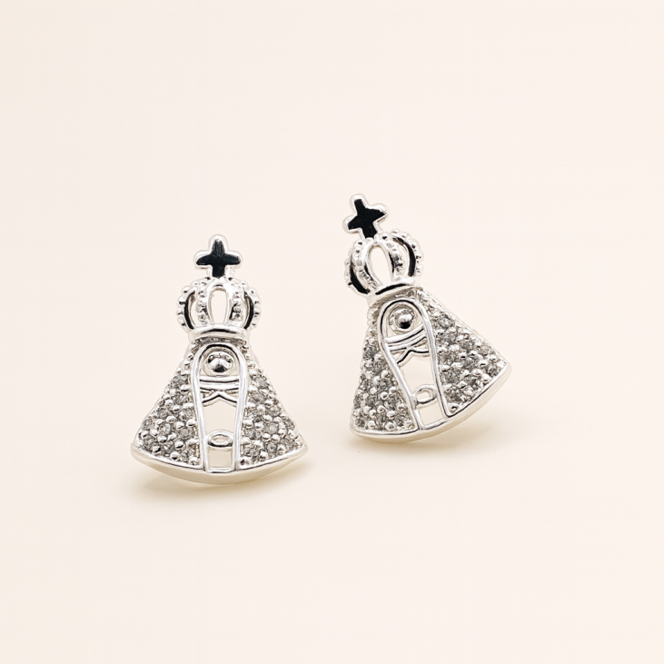 Silver Religious Earrings – Immaculate Conception