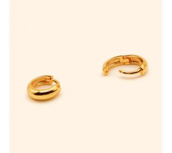 Mini créoles dorées 7 mm en feuilleté or – Petit prix