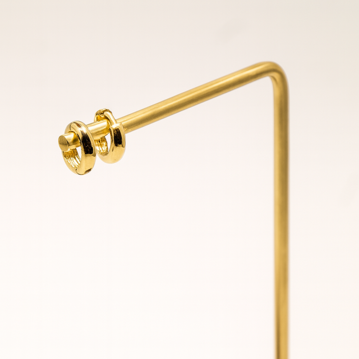 Mini créoles dorées 7 mm en feuilleté or – Petit prix