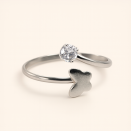 Bague Papillon en Acier Ajustable - Lupita Bijoux