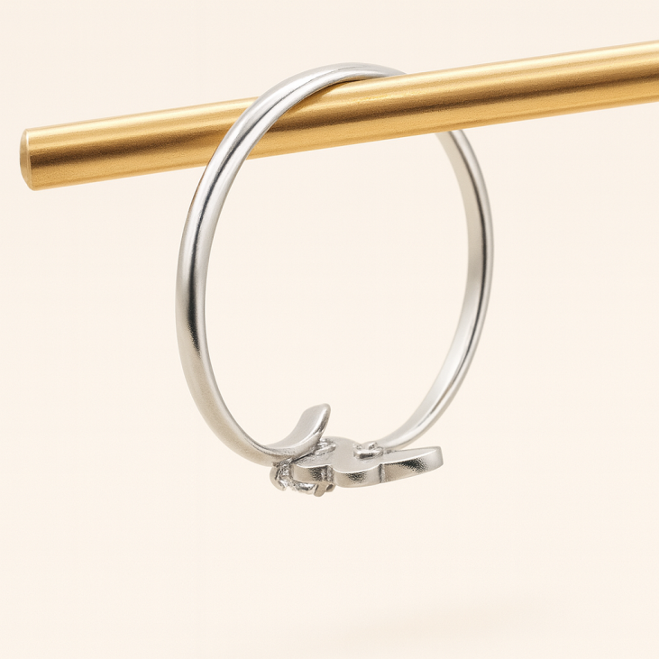 Bague Papillon en Acier Ajustable - Lupita Bijoux