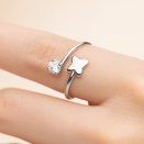 Adjustable Steel Butterfly Ring - Lupita Jewelry